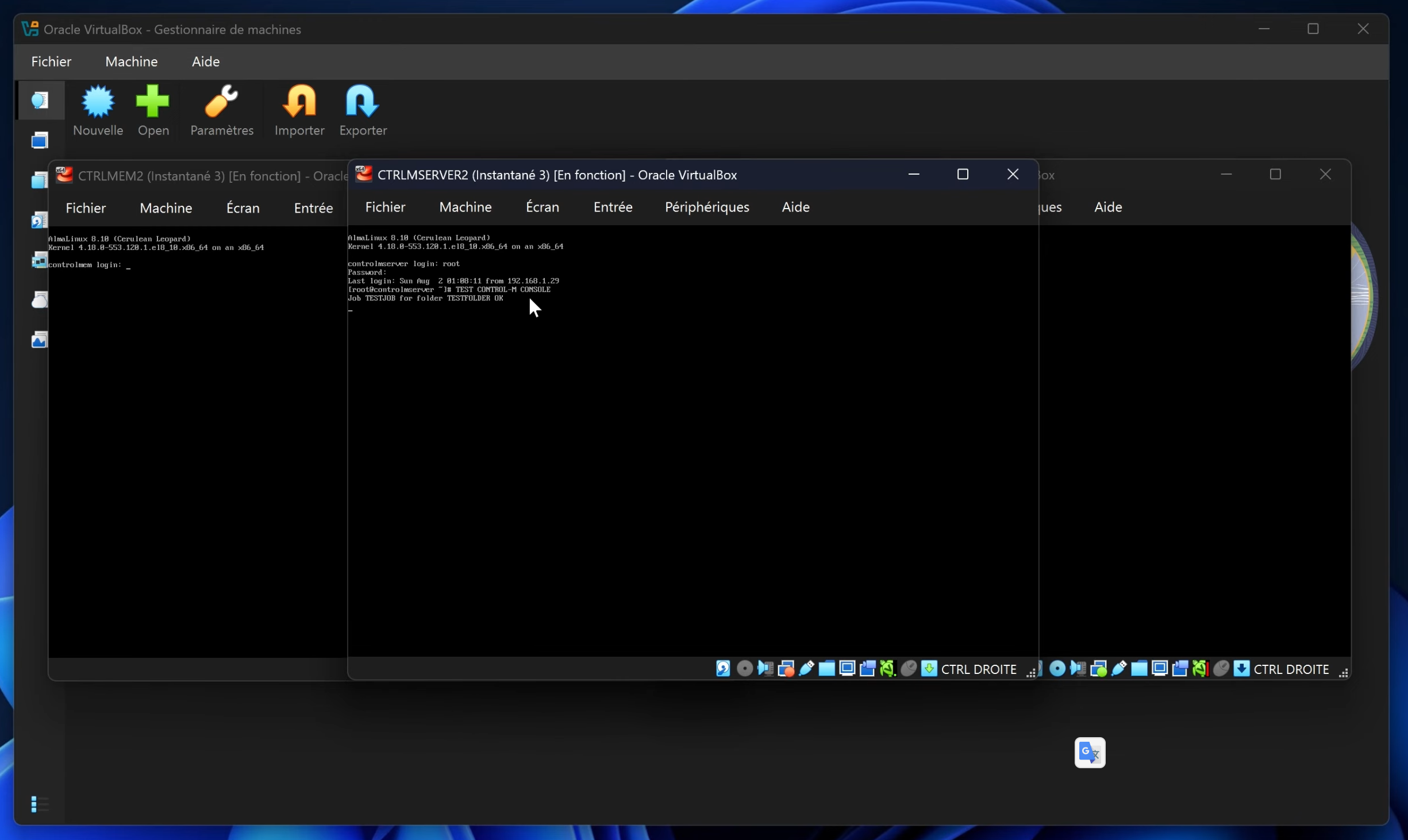 Configuration des notifications sur la Console